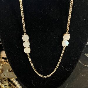 Banana Republic Gold and White Necklace